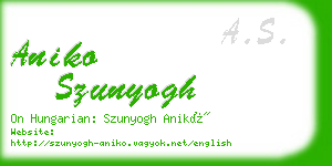 aniko szunyogh business card